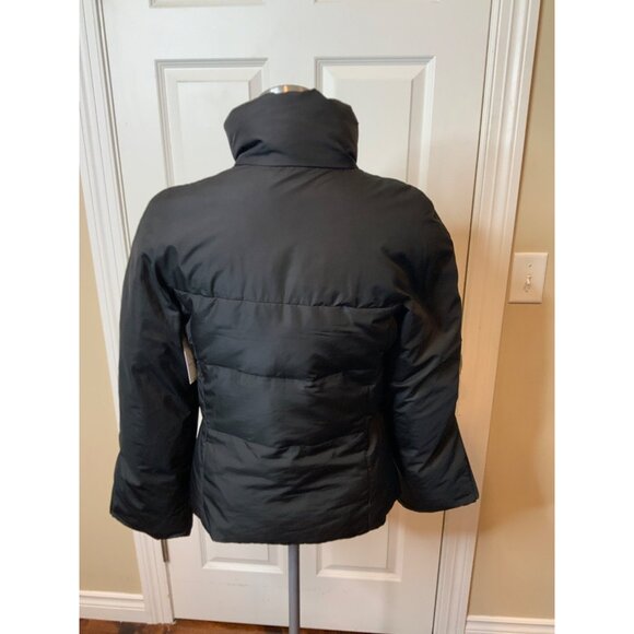 BCBG Max Azria  Black Zip-Up Down Fill Coat Jacket W/ Rib Cuff Sleeves, Size XS - Picture 5 of 6
